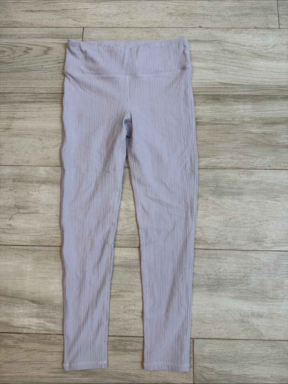 Mono B Lavender Ribbed High-Waist Leggings